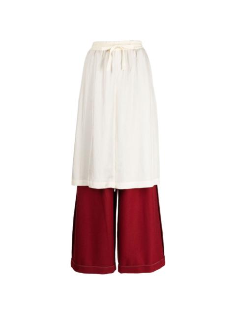 UNDERCOVER layered wide-leg trousers