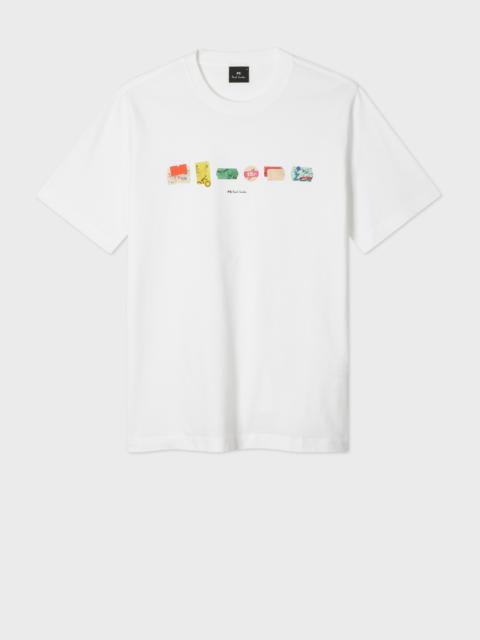 Paul Smith White 'Stickers' Print T-Shirt