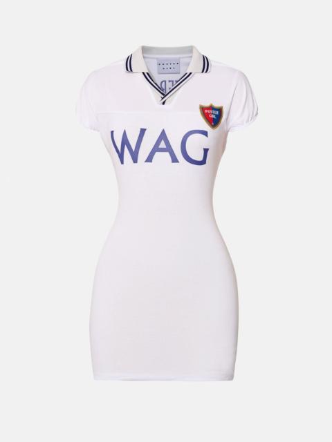 POSTER GIRL WAG MINI DRESS WHITE