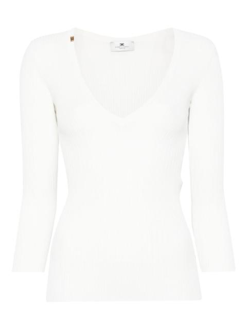 ELISABETTA FRANCHI V-neck ribbed top