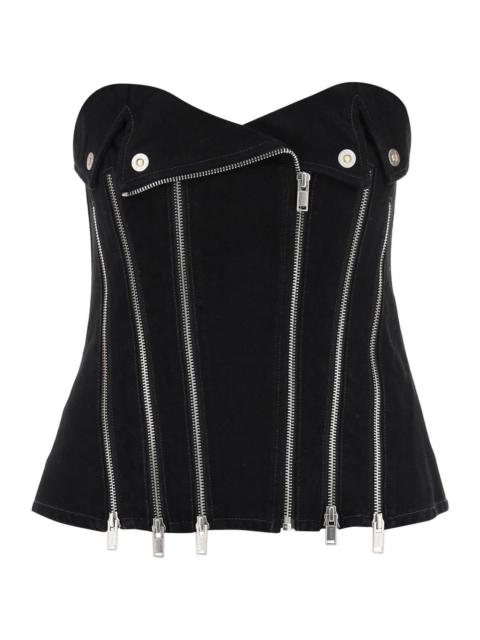 Dion Lee DENIM BIKER CORSET TOP