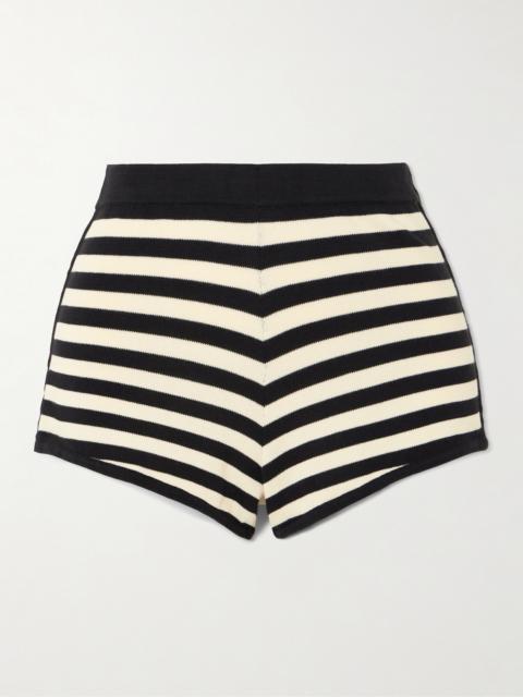 POSSE Darcy Striped Pima Cotton Shorts