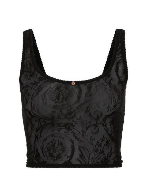 Medusa Head floral-lace top