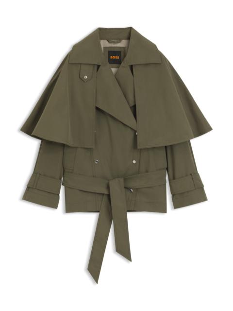 BOSS WATER-REPELLENT TRENCH COAT WITH BELT