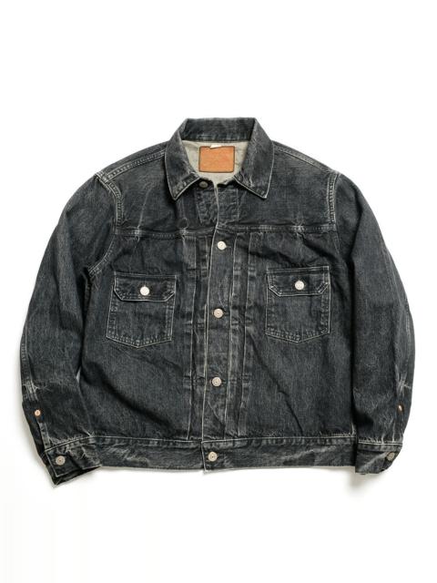 SUGAR CANE 14.25oz. BLACK DENIM JACKET 1953 AGED MODEL - SC15650H