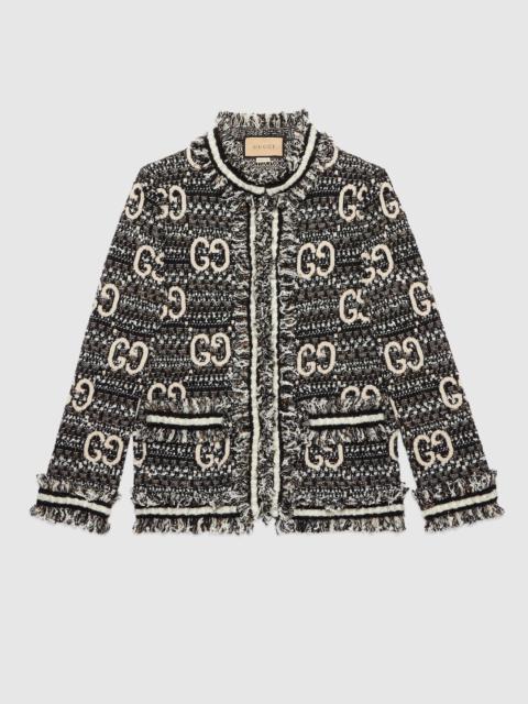 GUCCI Wool mohair GG cardigan