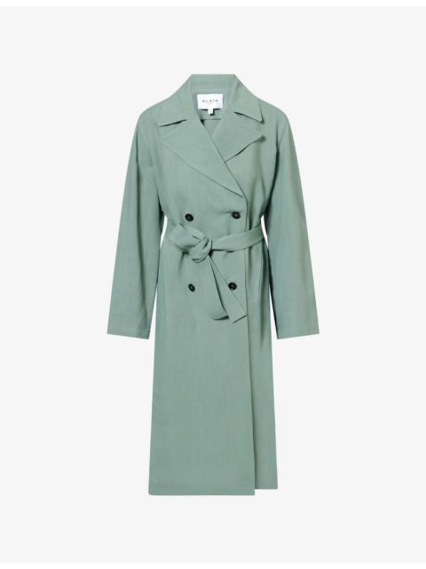Alaïa Tailored Longline Woven Trench Coat