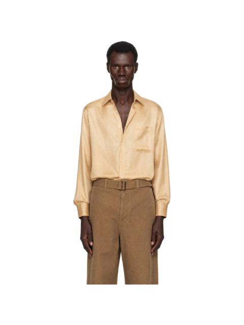 Lemaire Beige Loose Silk Shirt