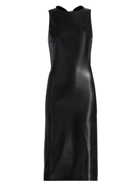 Alice + Olivia Women's Wynell Velvet Bow-Detail Faux-Leather Midi-Dress - Black