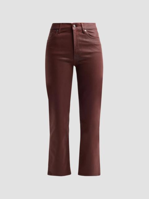 FRAME Women's Le Sleek Coated Straight-Leg Crop Jeans - Currant