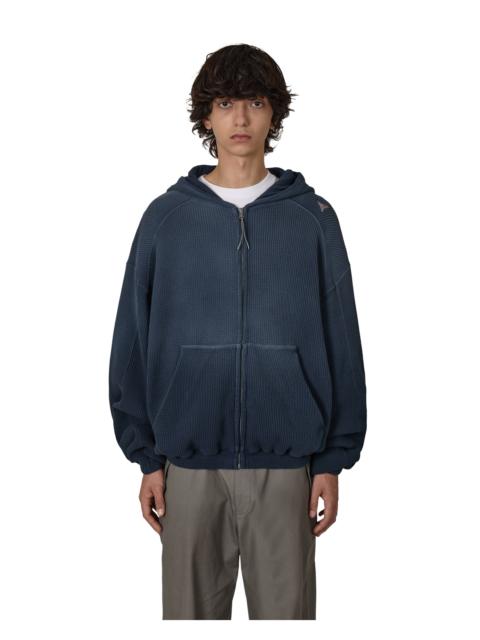 ROA Bee Sun Faded Organic Waffle Zip Up Hoodie