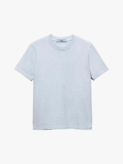 Prada Brand-patch crewneck cotton-jersey T-shirt
