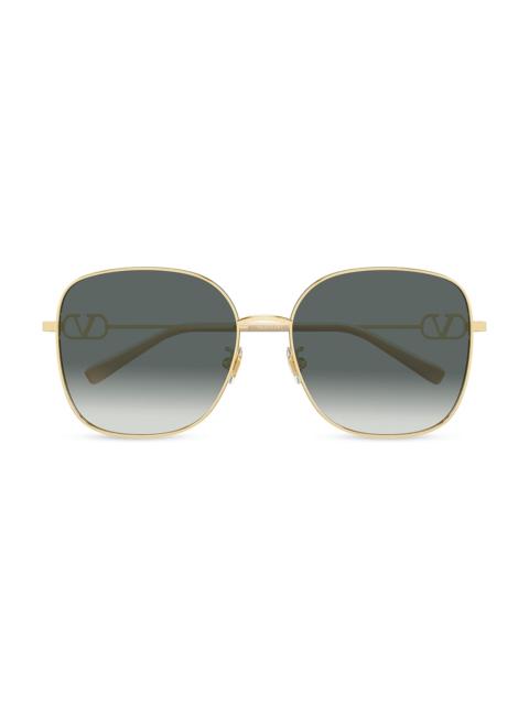 Valentino Women's 59MM Square Sunglasses - Gold Grey
