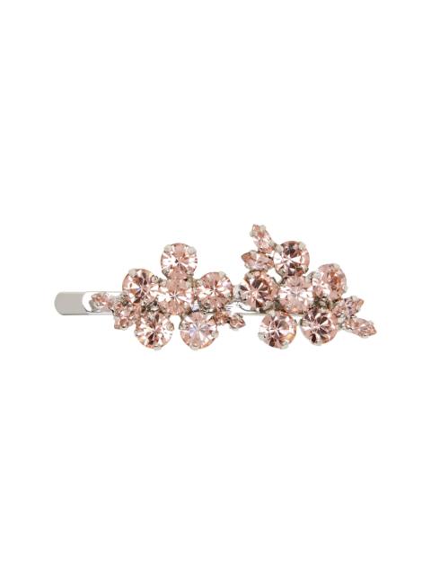 Simone Rocha Silver & Pink Mini Hellebore Flower Hair Clip