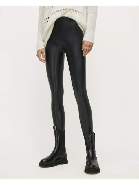 ALLSAINTS CORA LEATHER LOOK HIGH-RISE LEGGINGS