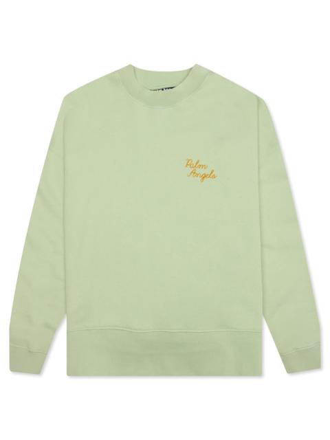 Palm Angels Palm Angels Back Spray Palm Embroidered Logo Crew Sweat