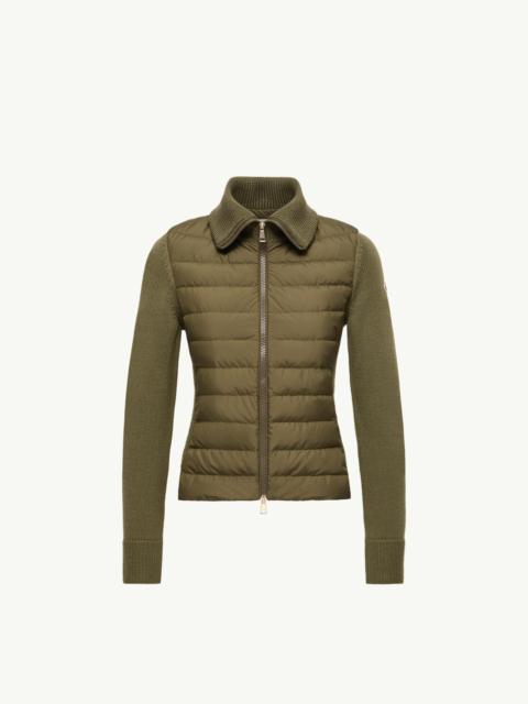 Moncler Padded Zip-Up Wool Cardigan