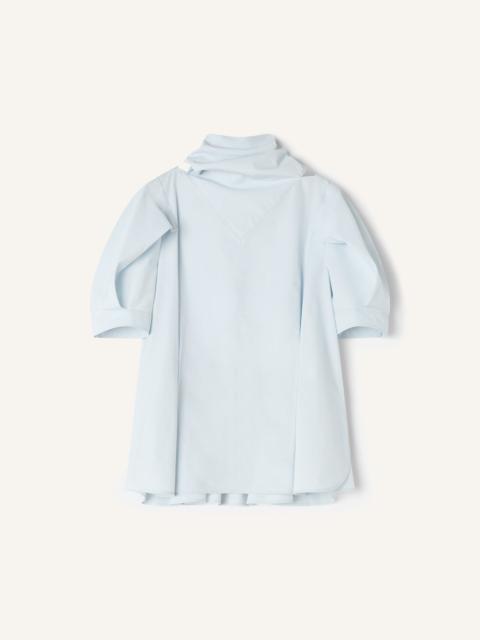 Lanvin SCARF TOP IN COTTON POPLIN