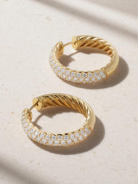 DAVID YURMAN Dy Mercer 18-karat Gold Diamond Hoop Earrings