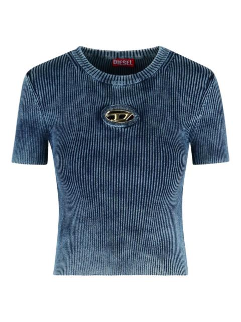 Diesel ribbed oval-logo T-Shirt