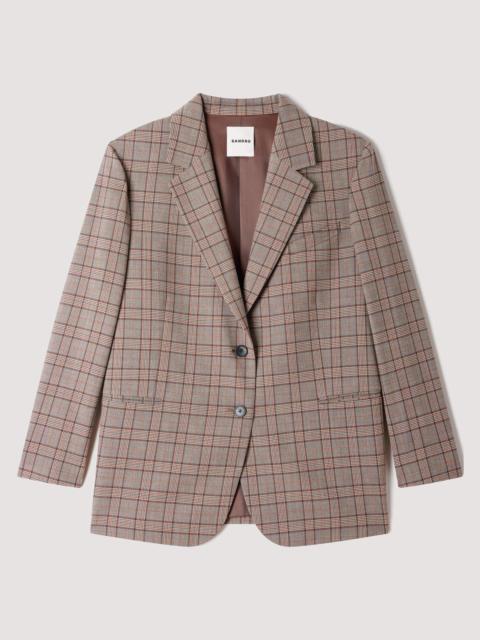 Sandro CHECK SUIT JACKET