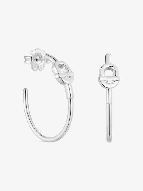 TOUS Long silver Hoop earrings with motif TOUS MANIFESTO