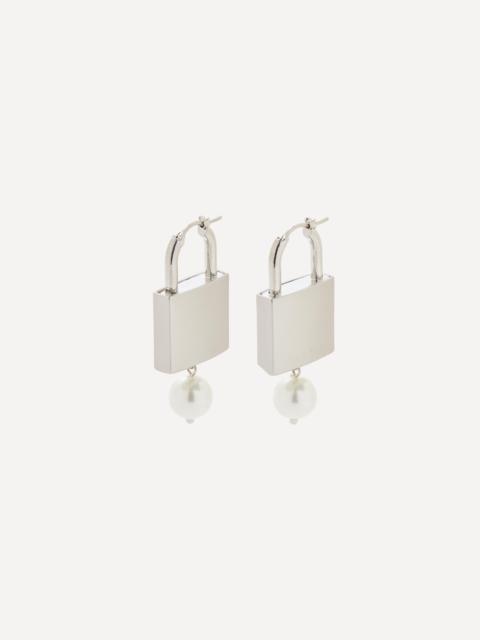 Simone Rocha Padlock Pearl Drop Earrings