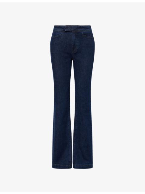 PAIGE "Stevie 34"" Bootcut High-Rise Denim Jeans"