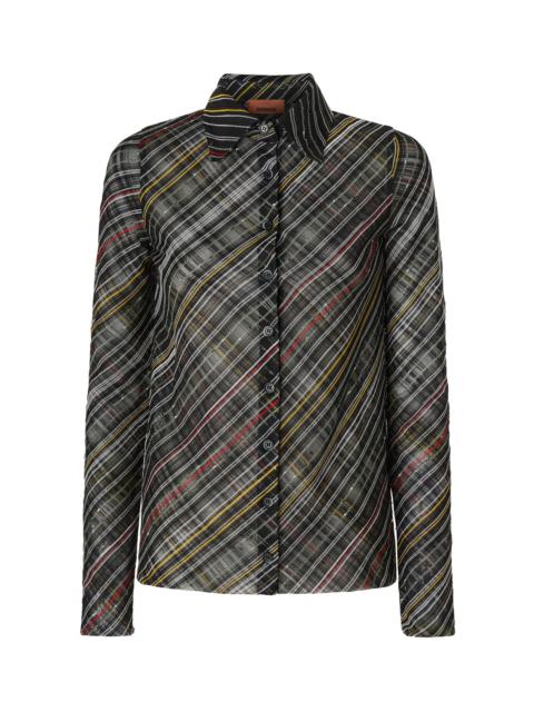 Missoni Double Knit Long Sleeve Shirt black