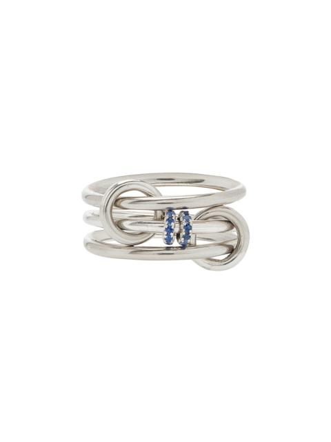 Spinelli Kilcollin Exclusive Riviera Acacia Bleu Sterling Silver Sapphire Ring blue