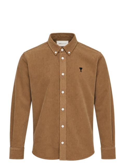 AMI Paris Contrasted Ami de Cœur Button Shirt