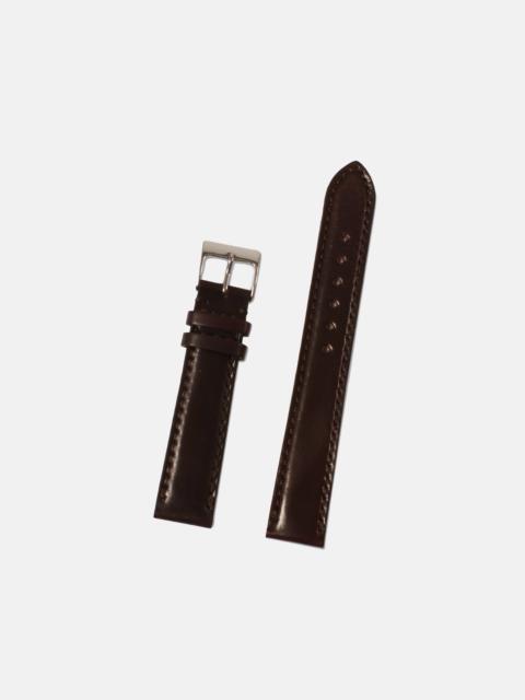 J. PRESS MADE-IN-USA BURGUNDY NO. 8 SHELL CORDOVAN WATCH STRAP