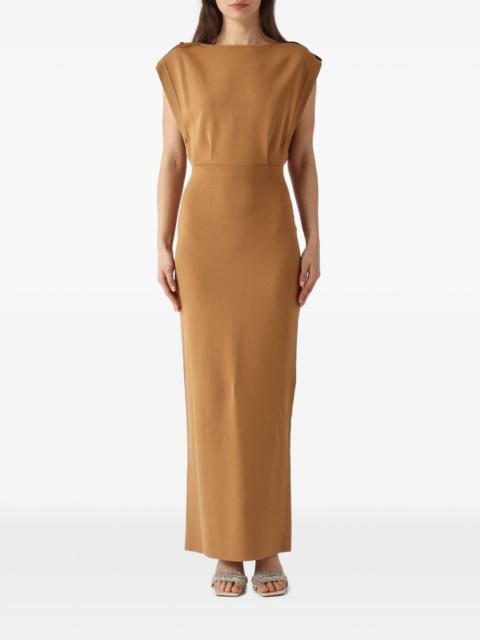 ELISABETTA FRANCHI crew-neck maxi dress