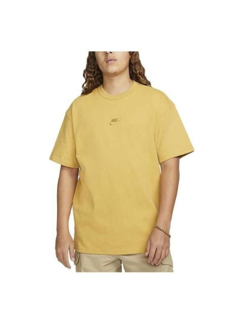 Nike Sportswear Premium Essentials Logo Round Neck Short Sleeve 'Yellow' DO7393-725