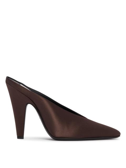Alaïa Brown Satin Cone Mules