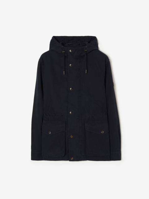 Burberry Gabardine Euston Hooded Jacket with Warmer