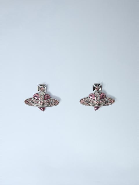 Vivienne Westwood New Diamante Heart Earrings