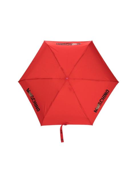 Moschino logo-print six-panel umbrella