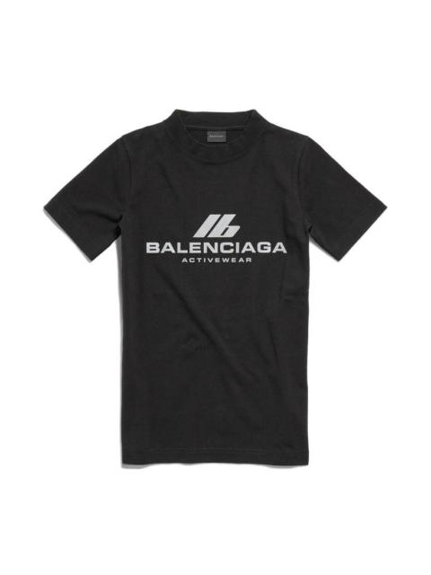 BALENCIAGA Women's Activewear T-shirt Fitted in Black