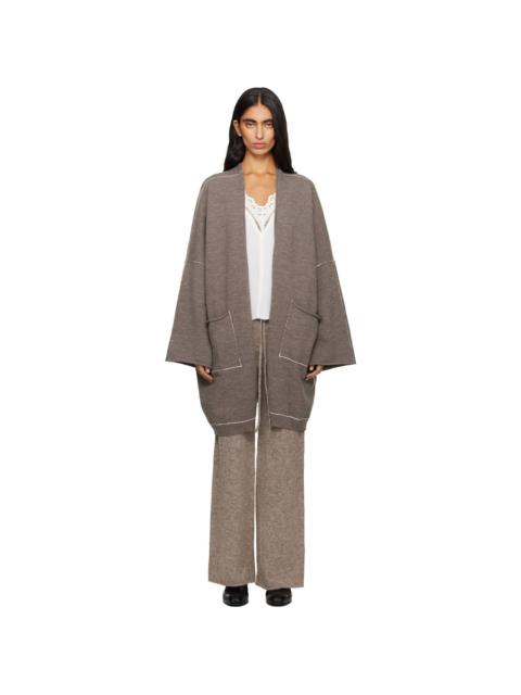 LAUREN MANOOGIAN Gray Stitch Wide Cardigan