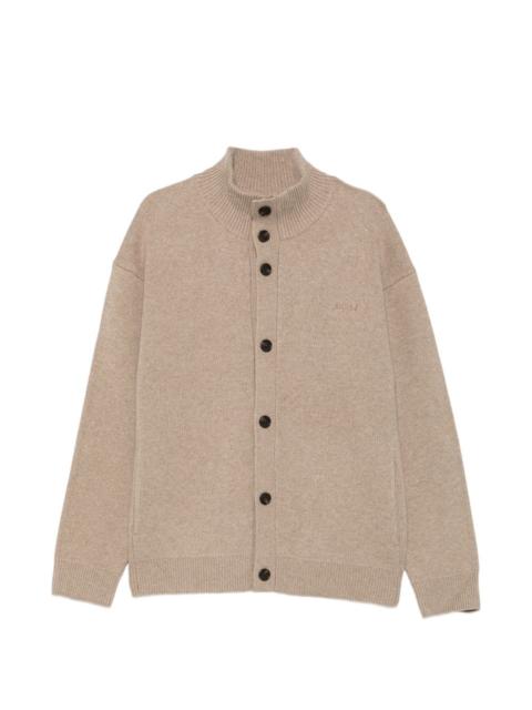 JUUN.J logo-embroidered high-neck cardigan