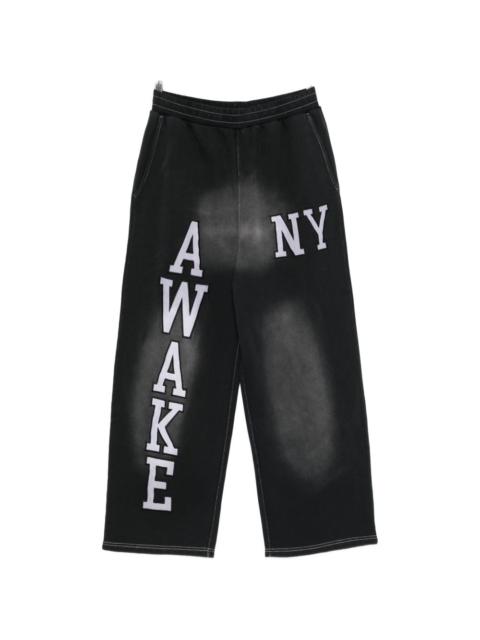 AWAKE NY letter appliqués trousers