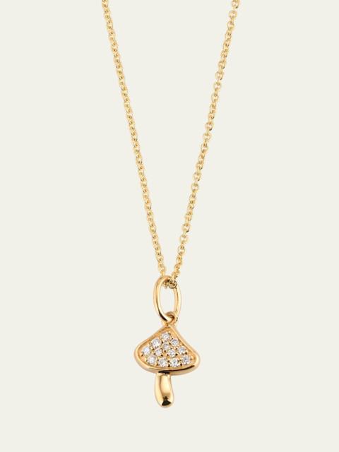 SYDNEY EVAN 14K Yellow Gold Small Mushroom Charm Necklace