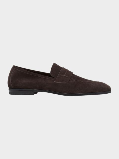 TOM FORD Men's Sean Suede Penny Loafers