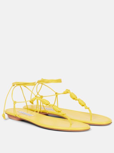 AQUAZZURA Oaxaca leather thong sandals