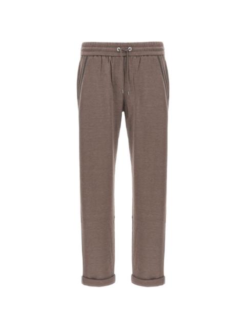 Brunello Cucinelli elasticated monile detail trousers