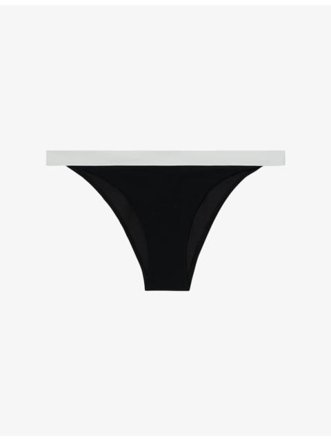 REISS Abby Colour-Block Stretch-Woven Bikini Bottoms