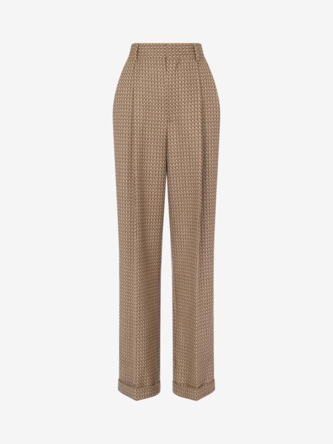 Moschino TROUSERS IN JACQUARD WOOL PEACE