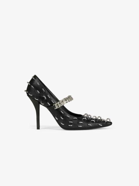 Givenchy PUMPS IN LEATHER WITH METALLIC DETAILS
