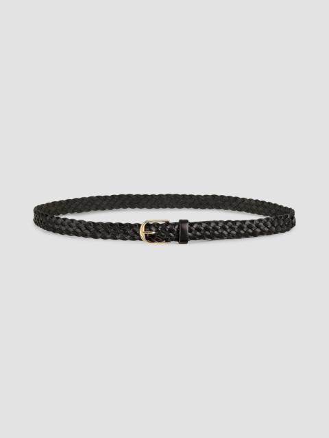 NILI LOTAN Women's Jane Braided Leather Belt - Black